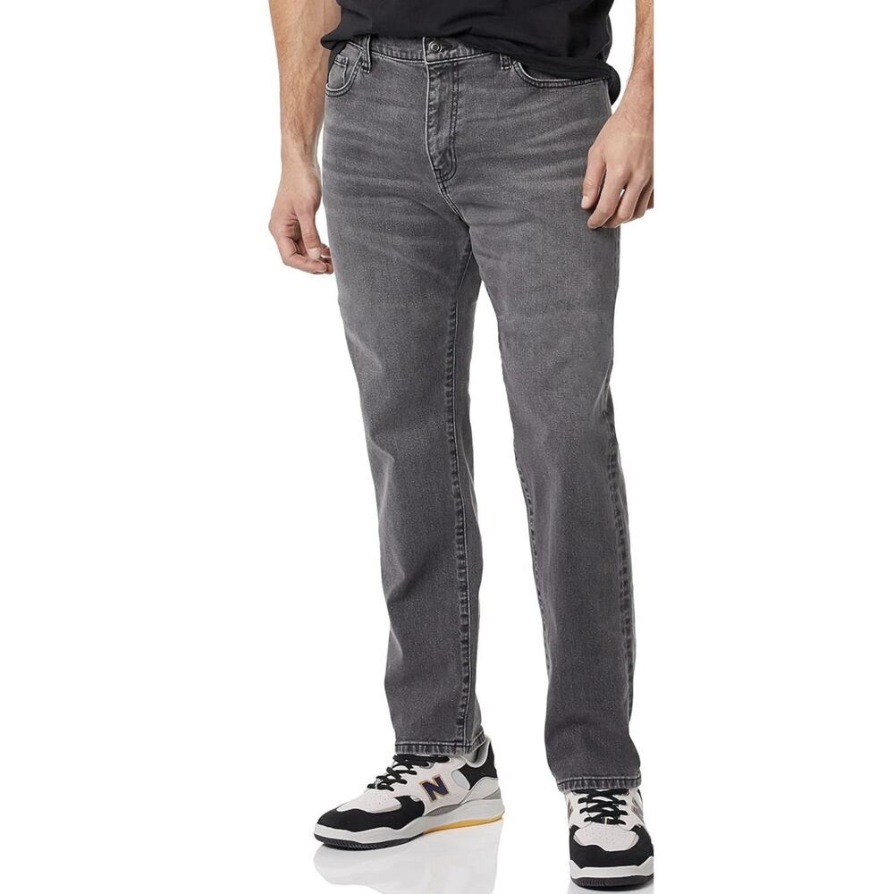 Amazon Essentials Men's Athletic-Fit Stretch Jeans - Washed Grey - 32 X 30